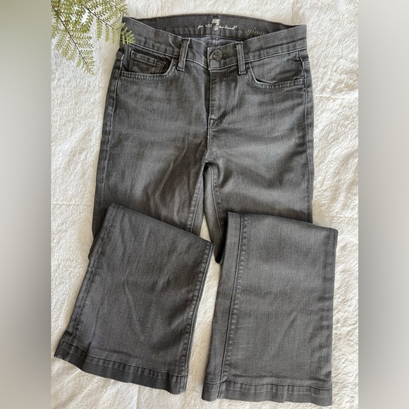 7 For All Mankind Ginger Wide-Leg Flare Jeans - Grey - Picture 3 of 13